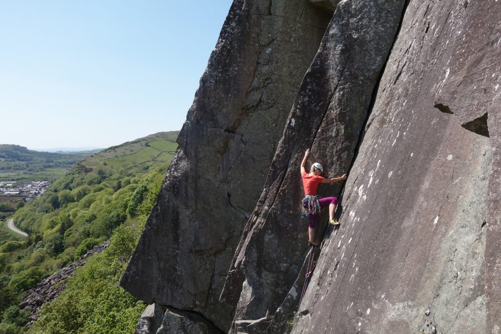 Climbing in Snowdonia, North Wales